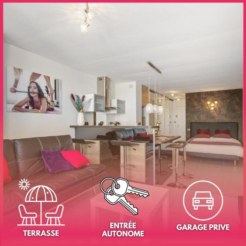 Naturist Village Apartment | Le wildly Studio luxe - terrasse - garage - Héliopolis Village Naturiste