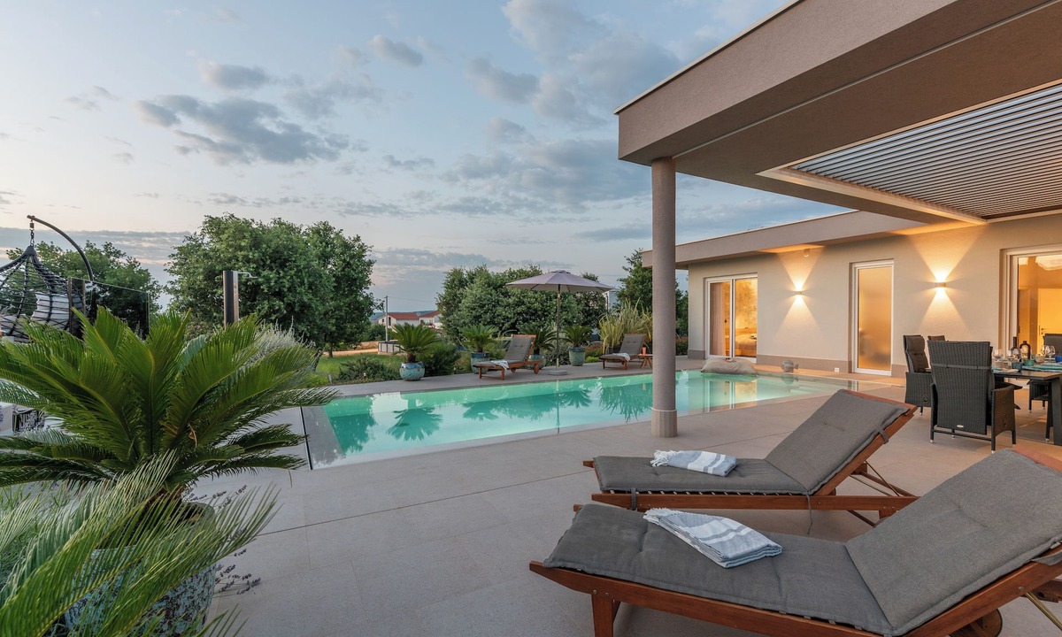 Stranici kod Nove Vasi Villa | Modern villa Serena with pool,beautiful garden,quiet location,panoramic sea view