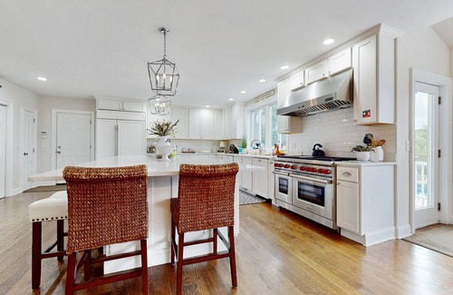 West Barnstable House | Sprawling dog-friendly lake estate with pool, patio, fire pit, games, & views
