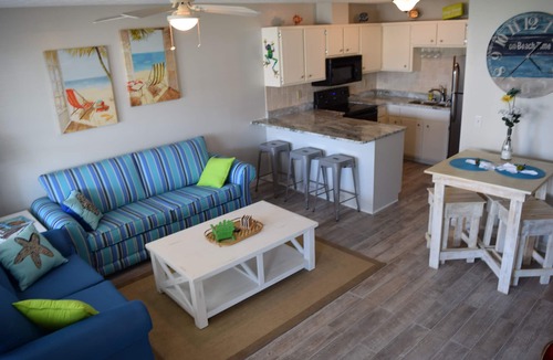 West Panama City Beach Condo | Beach across the street! Easy Parking!