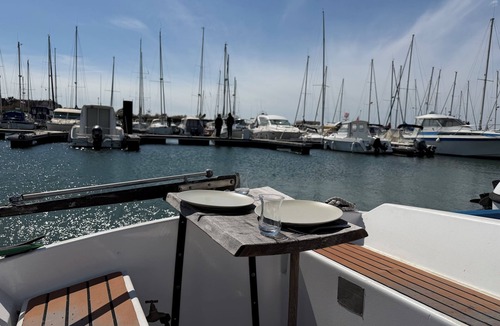 Deauville City Centre Boat Rental | Cosy sailboat in the port of Deauville Marina view