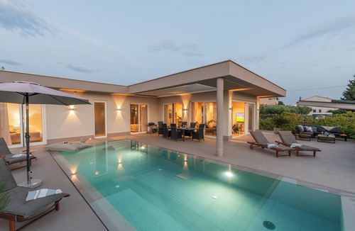 Stranici kod Nove Vasi Villa | Modern villa Serena with pool,beautiful garden,quiet location,panoramic sea view