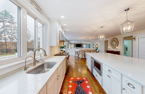 West Barnstable House | Sprawling dog-friendly lake estate with pool, patio, fire pit, games, & views