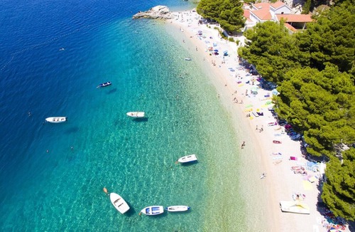 Brela Apartment | Studio flat with balcony and sea view Brela, Makarska (AS-6895-b)