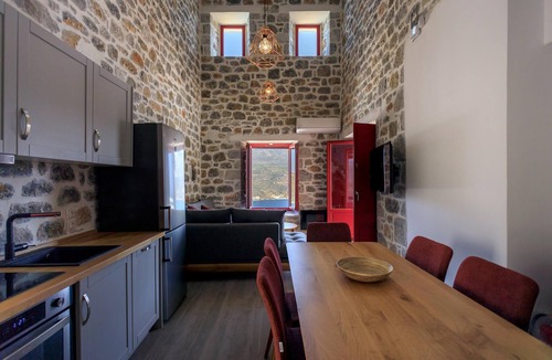 Limeni House | Villa ATHINA with private pool in exposed position over the sea, Peloponnese