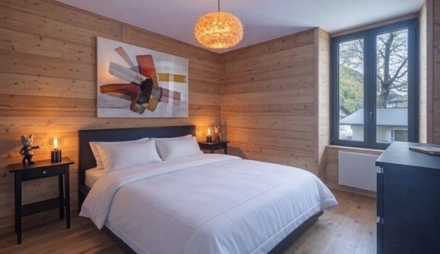 Apartment overlooking Mont Blanc with parking