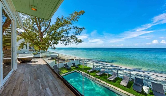 Cloud 9 | Beachfront Pool & Spa | Bean Point, Golf Cart