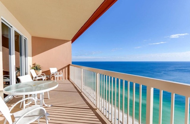 Beachfront, Penthouse Floor, View from Master, Beach Service Available