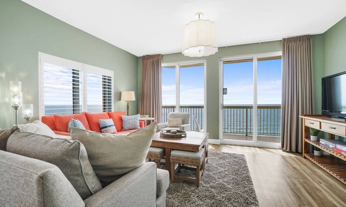 Panama City Beach Condo | East Corner Unit. Brand-Spankin-New Condition. 2 sets of Beach Chairs in Season