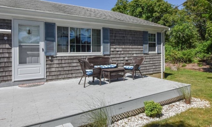 West Harwich House | Short Walk to Nantucket Sound Beach!