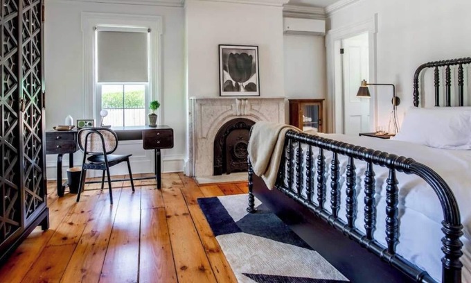 Southold Bed & Breakfast | Vine + Sand-Southold, NY'S Newest B&B-Room 1-King Bed and Ensuite Bathroom With Soaking Tub