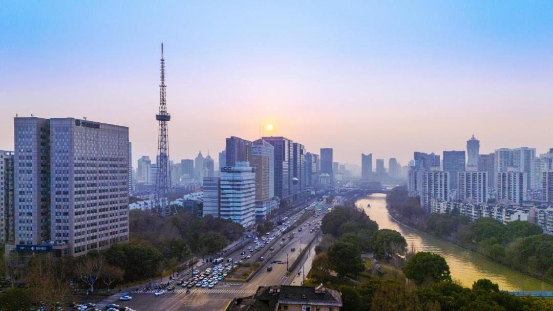 Photo of Buildings in Downtown Hangzhou